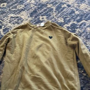green sweatshirt